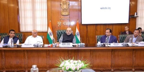Home Minister Amit Shah chaired a review meeting on the implementation of three new criminal laws in the state in the presence of Gujarat CM