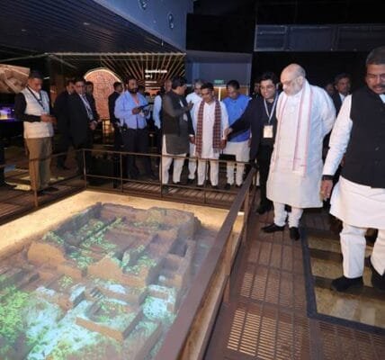 Home Minister Amit Shah inaugurated the state-of-the-art Archaeological Experiential Museum, Prerna Complex and Vadnagar Sports Complex in Vadnagar, Gujarat