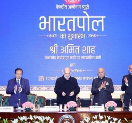 Home Minister Amit Shah today launched BHARATPOL portal developed by CBI in New Delhi