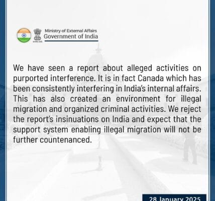 India rejects Canadian commission's report on allegations of interference in Canada's federal elections