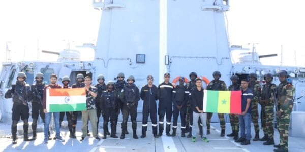 Indian Navy's INS Tushil completes its visit to Dakar in Senegal