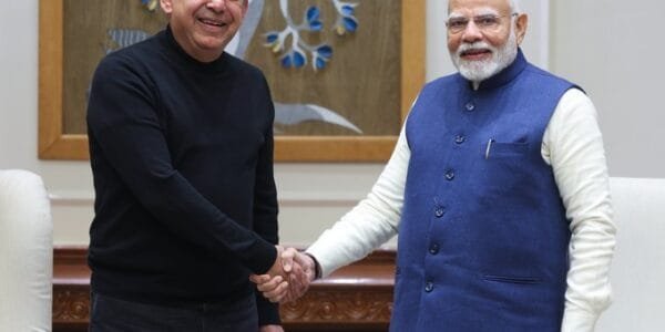Indian entrepreneur Vishal Sikka meets Prime Minister Shri Narendra Modi