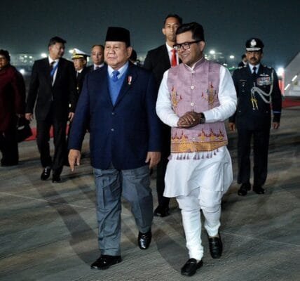 Indonesian President Prabowo Subianto arrives in New Delhi to attend 76th Republic Day celebrations
