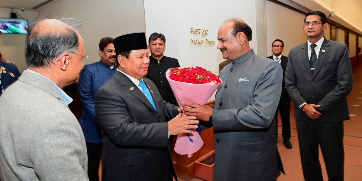 Indonesian President Prabowo Subianto visits Indian Parliament, welcomed by Lok Sabha Speaker Om Birla