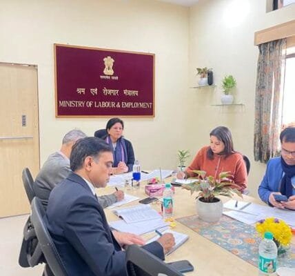 Labour and Employment Secretary monitors progress of integration of platform aggregators and registration of gig workers on e-SHRAM portal in New Delhi