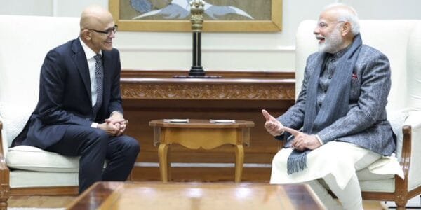 Microsoft Chairman and CEO Satya Nadella meets PM Narendra Modi in New Delhi