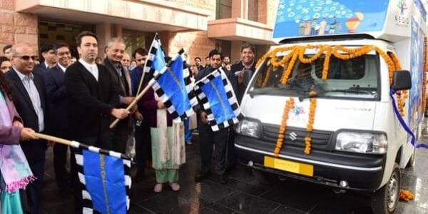 Minister Jayant Chaudhary flagged off solar-powered skill van to empower underprivileged communities
