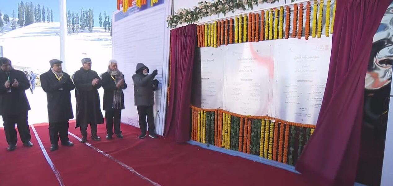 PM Modi today inaugurated the Sonamarg tunnel in Ganderbal district of Kashmir
