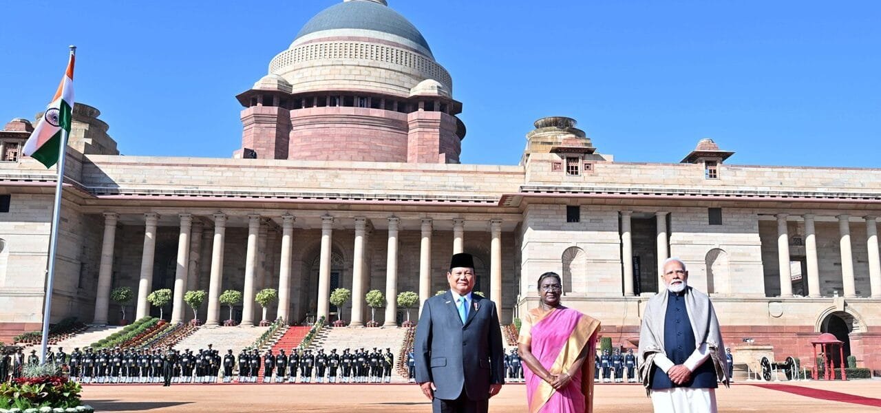 President Draupadi Murmu and PM Modi today accorded a ceremonial welcome to President Prabowo Subianto of Indonesia at Rashtrapati Bhavan in New Delhi
