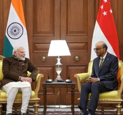 Prime Minister Modi met President of Singapore Tharman Shanmugaratnam today