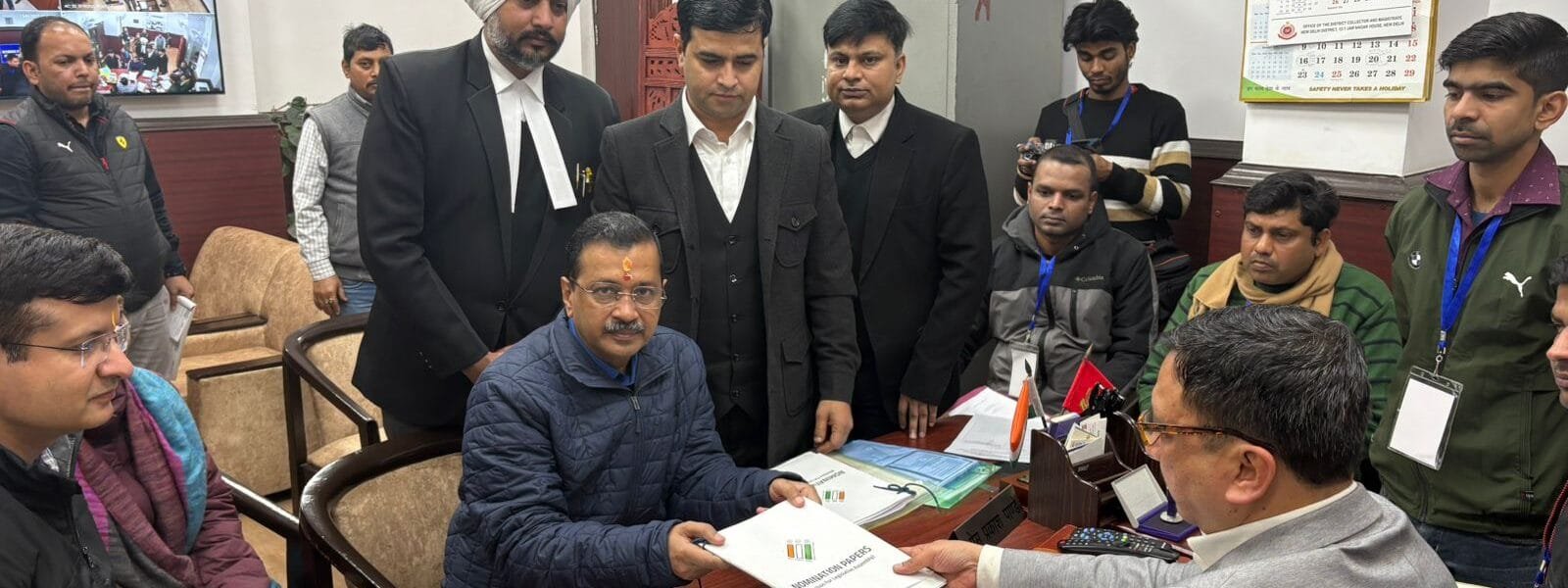 Prominent leaders filed nominations for Delhi assembly elections today