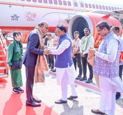 Singapore President Tharman Shanmugaratnam arrived in Bhubaneswar today on a two-day visit to Odisha