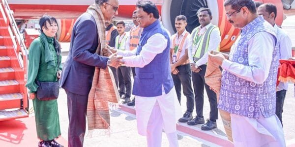 Singapore President Tharman Shanmugaratnam arrived in Bhubaneswar today on a two-day visit to Odisha