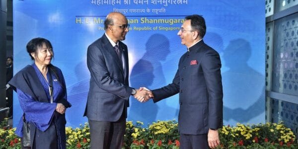 Singapore President Tharman Shanmugaratnam arrived in New Delhi on a five-day visit to India