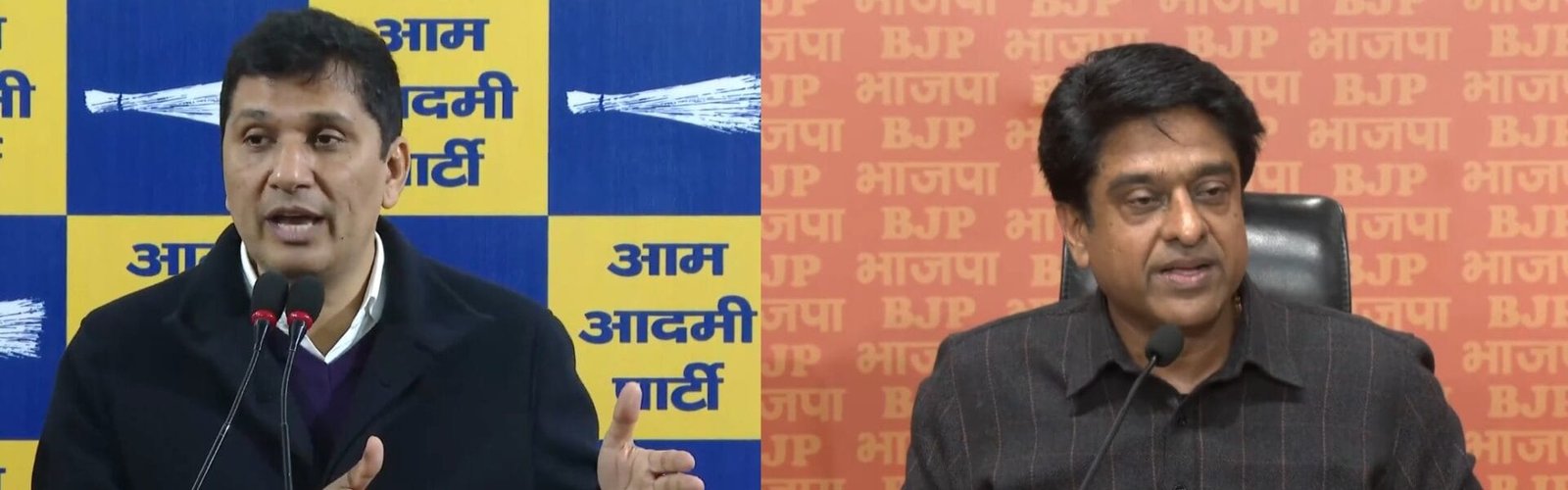 Today BJP and Aam Aadmi Party blamed each other for the voters of Purvanchal