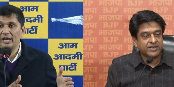 Today BJP and Aam Aadmi Party blamed each other for the voters of Purvanchal