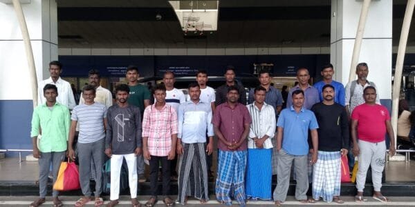 Twenty fishermen arrested by the Sri Lankan Navy a year ago were released today