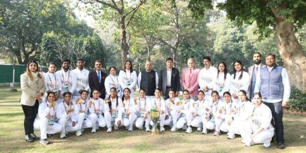 Union Minister Dr. Mansukh Mandaviya felicitated the winning teams of Kho-Kho World Cup 2025