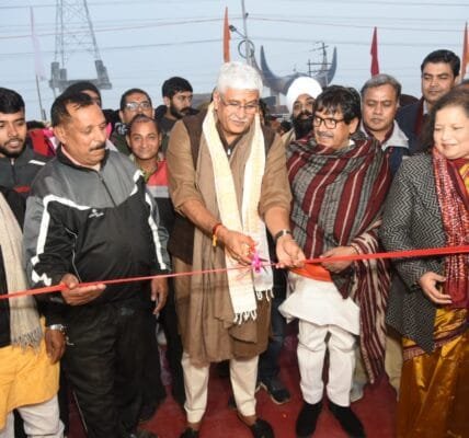 Union Minister Gajendra Singh Shekhawat dedicated and inaugurated 'Kalagram', ​​​​the Maha Kumbh Mela
