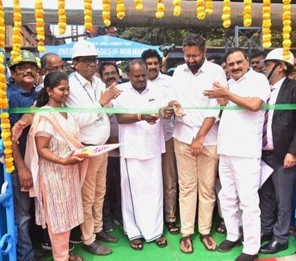 Union Minister for Steel and Heavy Industries HD Kumaraswamy visits Visakhapatnam Steel Plant