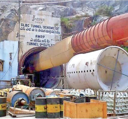 All efforts are underway to rescue 8 people trapped in the tunnel of the Srisailam Left Bank Canal Project in Telangana