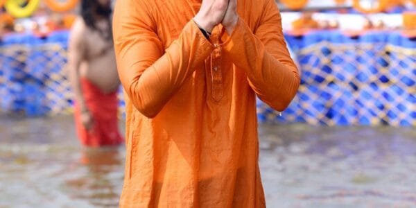Bhutan King Jigme Khesar Namgyal Wangchuck took a holy dip at the Triveni Sangam during the Maha Kumbh in Prayagraj today