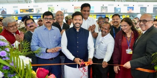 Civil Aviation Minister Ram Mohan Naidu inaugurated the Udaan Yatri Cafe at Chennai Airport