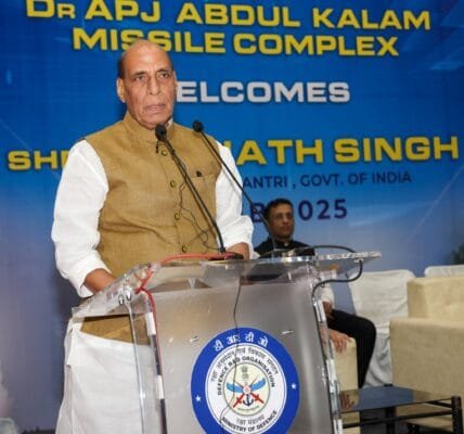 Defence Minister Rajnath Singh visits DRDO's Dr. APJ Abdul Kalam Missile Complex in Hyderabad