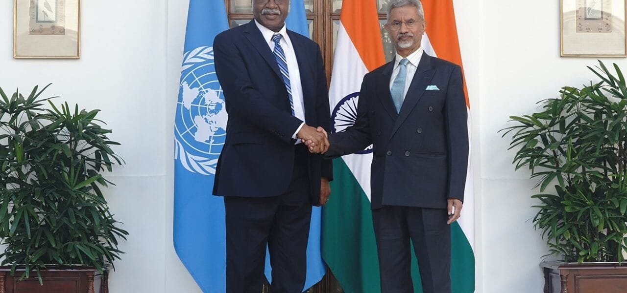 External Affairs Minister Dr. Jaishankar meets President of the United Nations General Assembly Philemon Yang in New Delhi