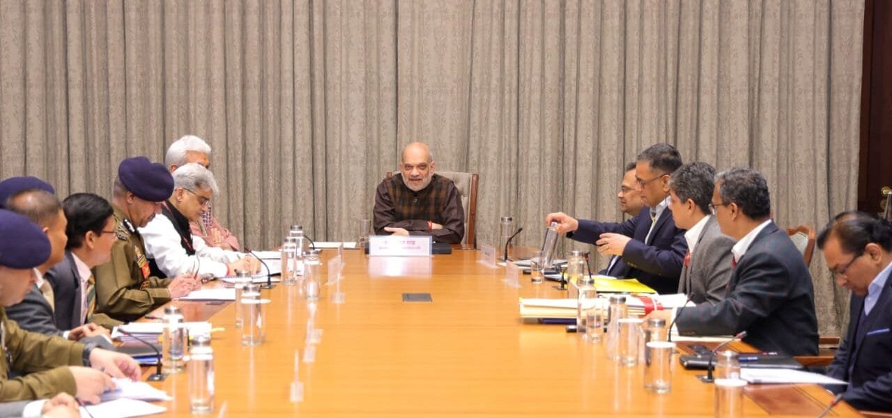 Home Minister Amit Shah chaired a high-level review meeting on the security situation in Jammu and Kashmir, in New Delhi