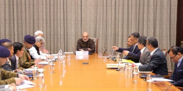 Home Minister Amit Shah chaired a high-level review meeting on the security situation in Jammu and Kashmir, in New Delhi