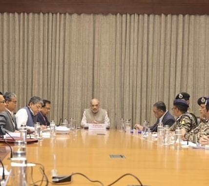 Home Minister Amit Shah chaired high-level meetings in New Delhi today to review the security scenario in Jammu and Kashmir