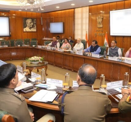 Home Minister Amit Shah today chaired a high-level meeting on law and order and coordination