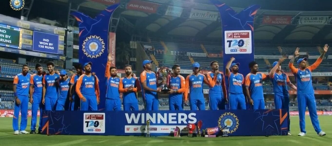 India beat England by 150 runs in the fifth and final match to win the T20 series 4-1