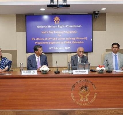 NHRC organised a training programme for IFS officers under the 14th – Mid Career Course (Phase III) of Indira Gandhi National Forest Academy, Dehradun