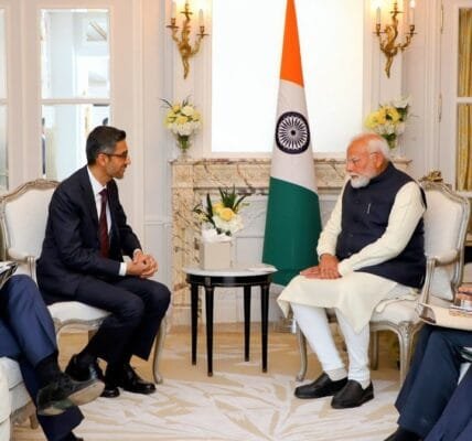 PM Narendra Modi met Google CEO Sundar Pichai