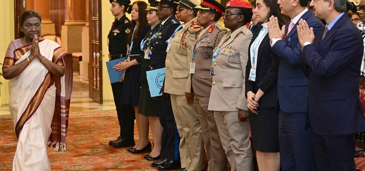 Participants of the Conference of Women Peacekeepers from the Global South call on the President