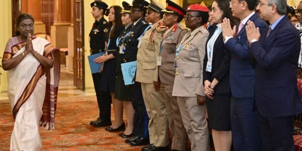 Participants of the Conference of Women Peacekeepers from the Global South call on the President