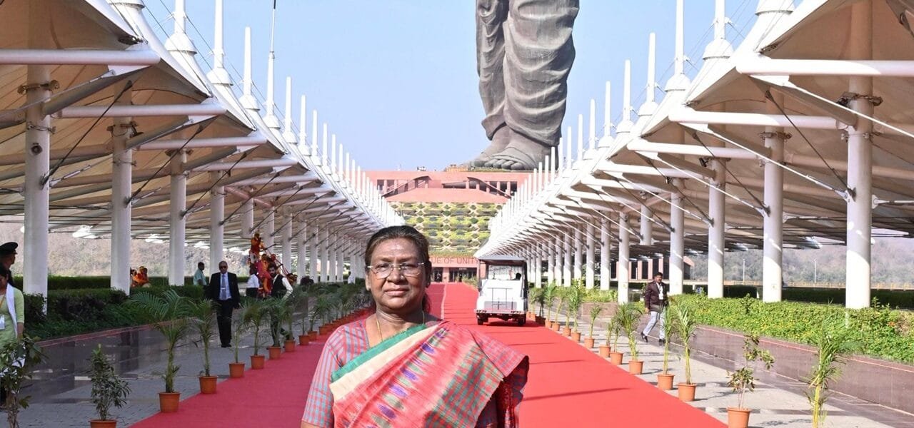 President Draupadi Murmu visited the Statue of Unity at Kevadia in Gujarat today