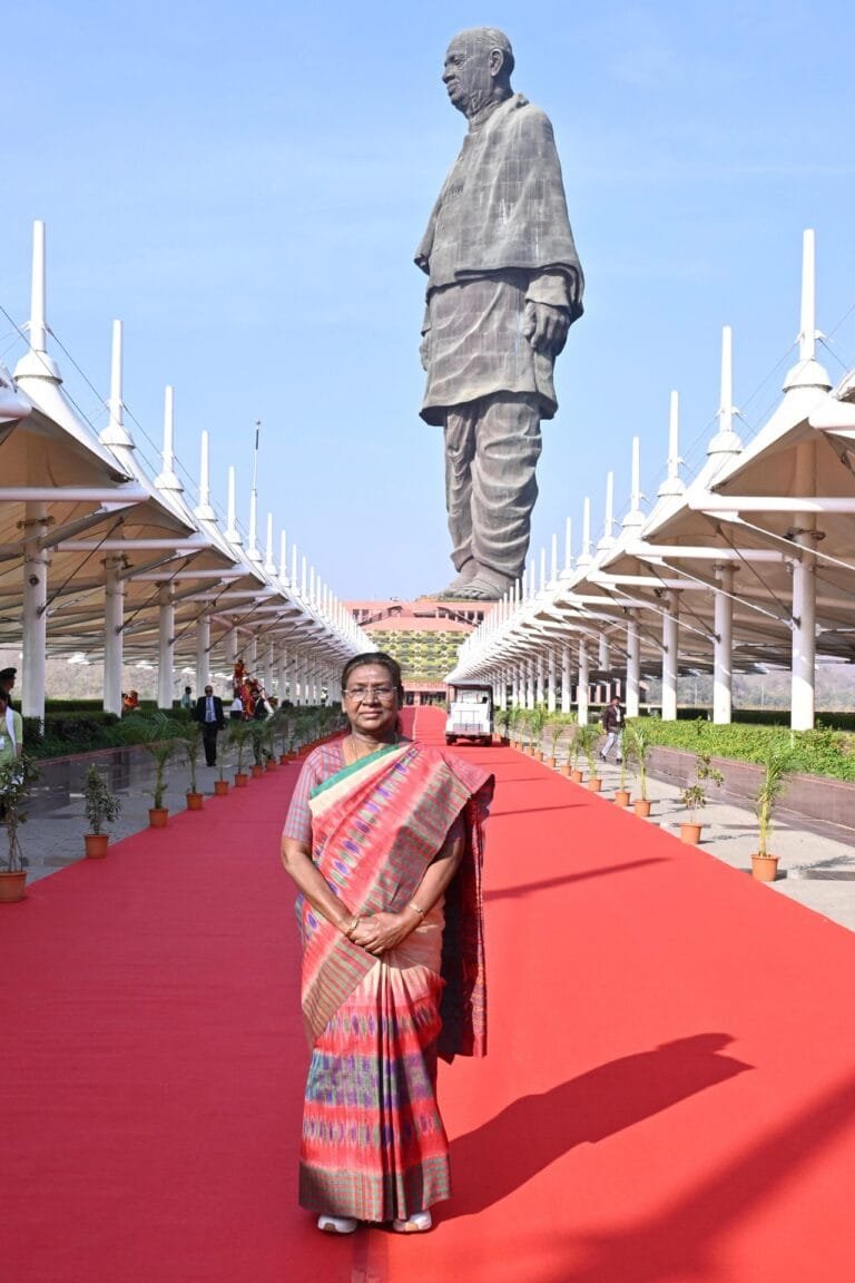 राष्ट्रपति द्रौपदी मुर्मु ने आज गुजरात के केवडि़या में स्‍टैच्‍यू ऑफ यूनिटी का दौरा किया