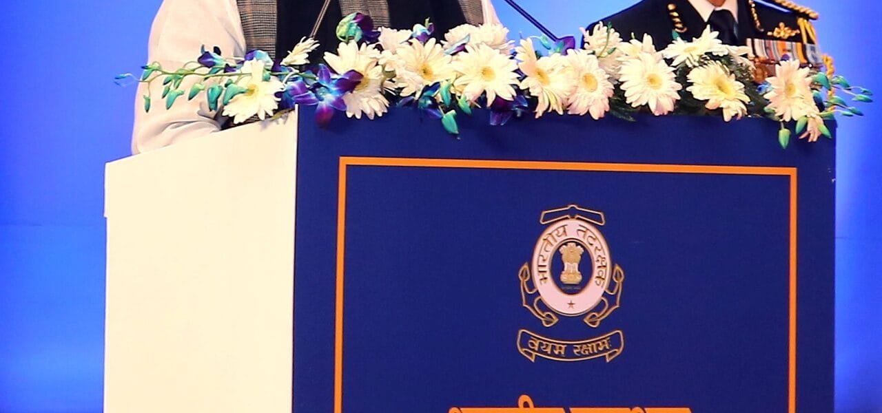 Raksha Mantri presents 32 Gallantry, Distinguished Service and Meritorious Service Medals to ICG personnel