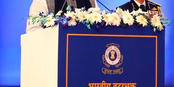 Raksha Mantri presents 32 Gallantry, Distinguished Service and Meritorious Service Medals to ICG personnel