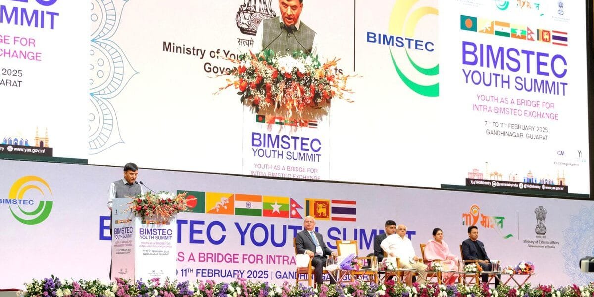 Union Minister Dr. Mansukh Mandaviya inaugurated the first ever BIMSTEC Youth Summit in Gandhinagar, Gujarat