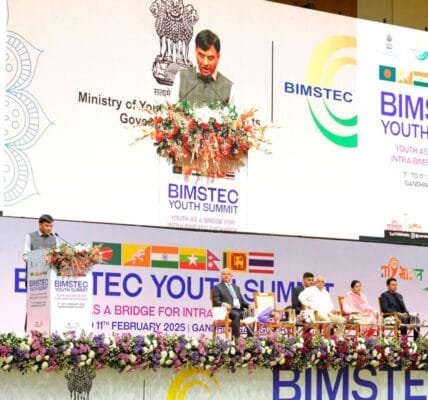 Union Minister Dr. Mansukh Mandaviya inaugurated the first ever BIMSTEC Youth Summit in Gandhinagar, Gujarat