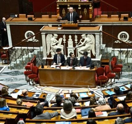 no-confidence motion against the French government failed to pass in Parliament