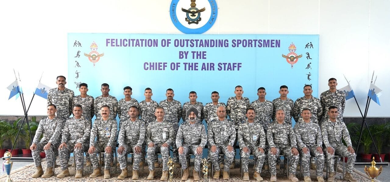 Air Chief Marshal AP Singh, Chief of the Air Staff felicitated outstanding sportspersons of the Indian Air Force at Air Force Station, New Delhi