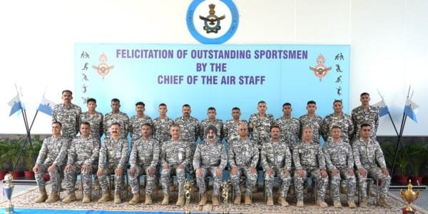 Air Chief Marshal AP Singh, Chief of the Air Staff felicitated outstanding sportspersons of the Indian Air Force at Air Force Station, New Delhi