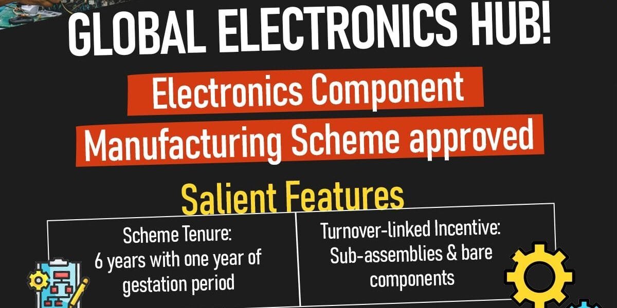 Cabinet approves Scheme for Manufacturing of Electronics Components to make India Aatmanirbhar in Electronics Supply Chain
