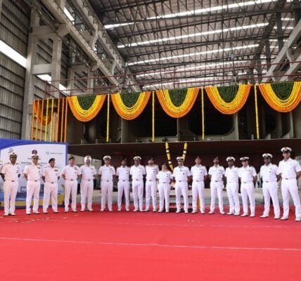 Construction of second fleet support ship for Indian Navy launched