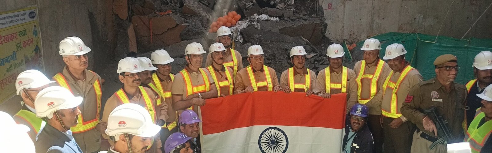 Delhi Metro today completed tunnel work for its Golden Metro Line in Vasant Kunj in the national capital